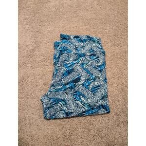 LuLaRoe TC Leggings Blue Cowboy Boots Western fl-17